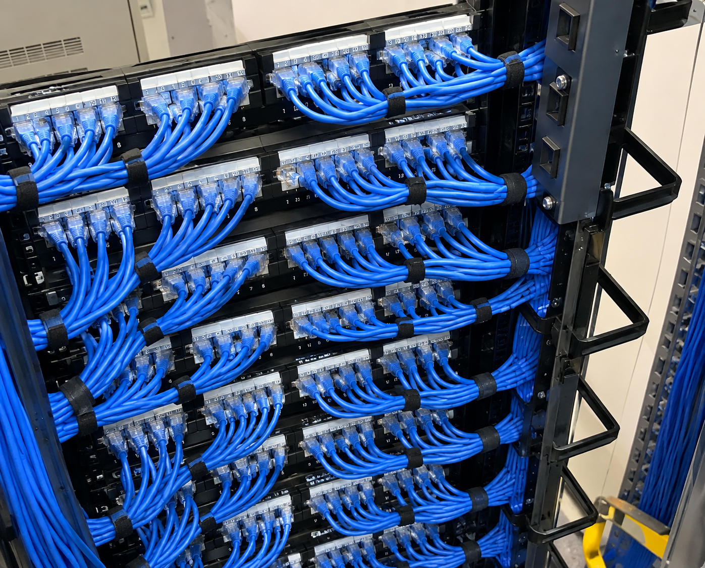 Técnico da CiC Telecom trabalhando em infraestrutura de redes